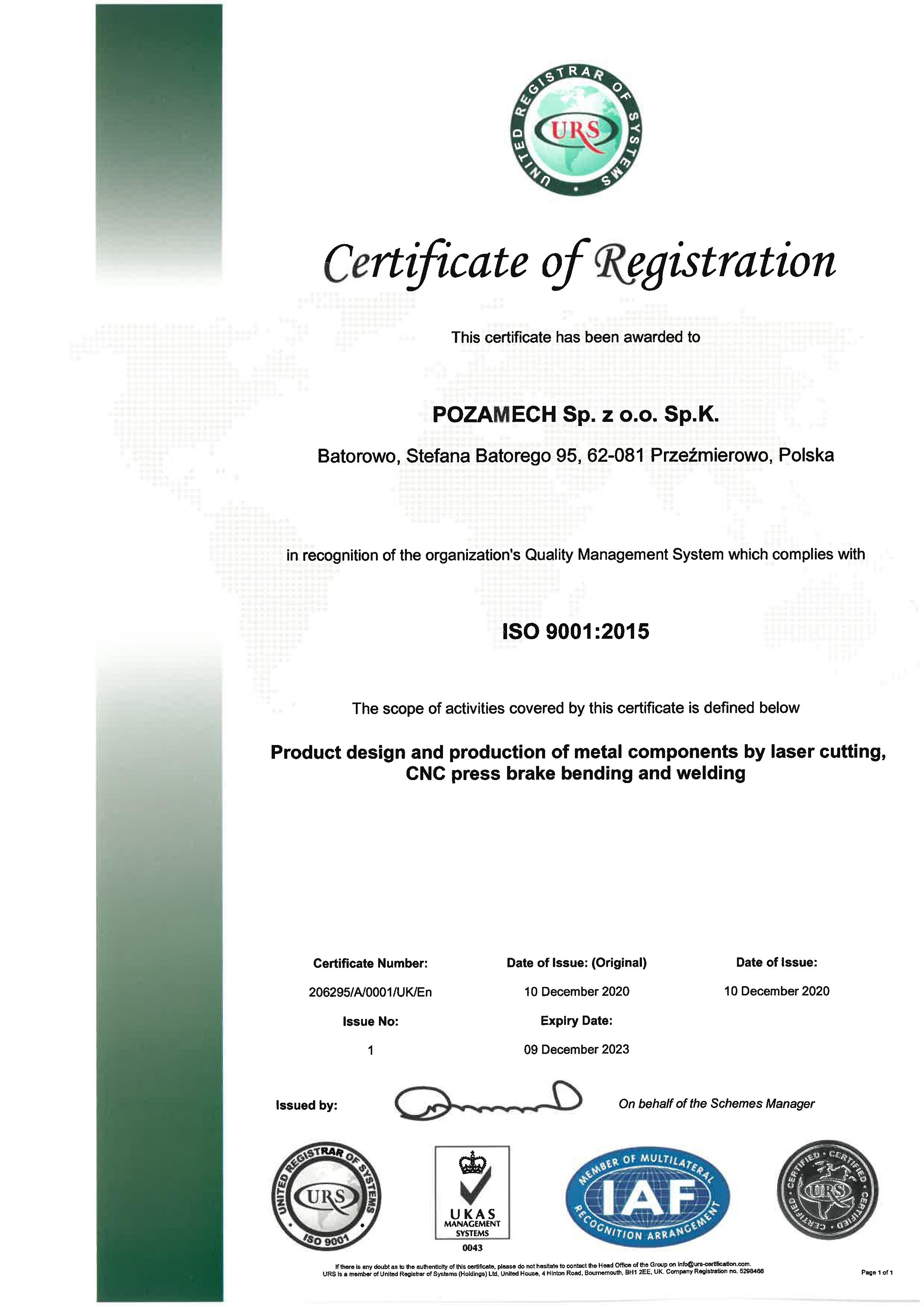 Cert ISO 9001 POZAMECH Sp. z o.o. Sp.K. 2020 EN.pdf